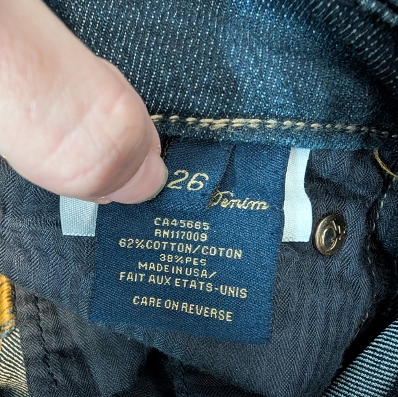 Fidelity Denim Y2K Dark Wash Bootcut Jeans Size 26 - Picture 6 of 10